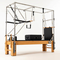 Pilates Reformer Kit, Deluxe Premium Maple Machine with Reformer Box, Jump Board & Adjustable Resistance, Smooth Glide for Home or Studio — Studio Shot