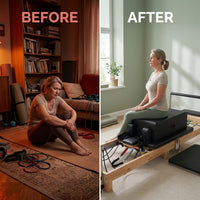 Foldable Pilates Reformer Pilates Machine Reformer Folding Pilates Reformer — Before & After