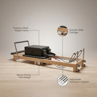Foldable Pilates Reformer Pilates Machine Reformer Folding Pilates Reformer — infographic