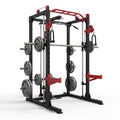 Smith Machine Home Gym Built for Complete Strength Training, 2200LBS Capacity, Dual Cable Pulleys, LAT Pull-Down