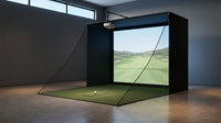 Complete Golf Simulator Enclosure Package – 4K-Ready Impact Screen with Blackout Cage, Projector Mount, Frame Poles, Side Shank Nets | Indoor & Garage Practice | Easy Setup | 12-Month Warranty — Lifestyle
