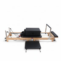 Pilates Reformer Machine Built for Full-Body Workouts, Foldable Rock Maple Frame, Multi-Level Springs, Padded Rests