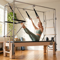 Pilates Reformer Kit, Deluxe Premium Maple Machine with Reformer Box, Jump Board & Adjustable Resistance, Smooth Glide for Home or Studio — Lifestyle