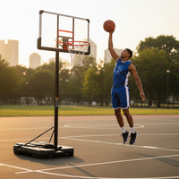 Portable Basketball Hoop Designed for Family Training, 6.6-10 Ft Height Adjustment, Heavy-Duty Steel Frame