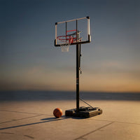 6.6 Ft. to 10 Ft. Adjustable Height Portable Basketball Hoop Goal Basketball System Basketball Equipment with Wheels — Studio Shot