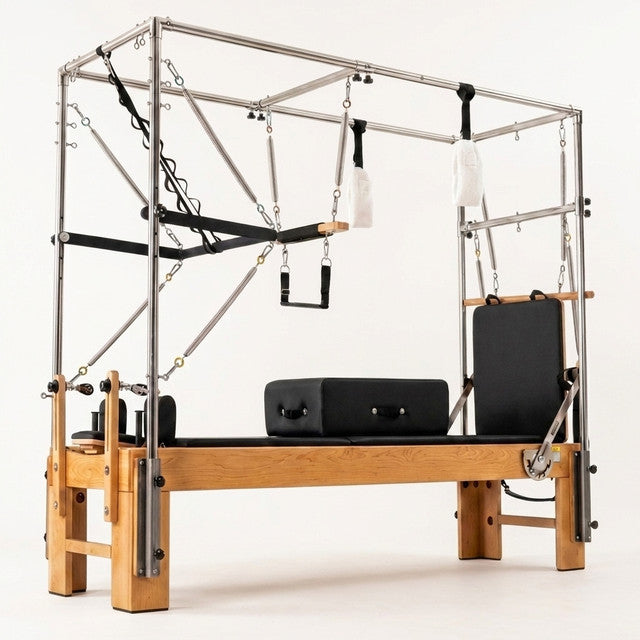 Pilates Reformer Machine Built for Full-Body Training, Premium Maple Frame, Jump Board, Adjustable Resistance — Studio Shot