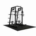 Smith Machine Home Gym, 2200LB Power Cage with Dual Pulley Cable Systems, LAT Pull-Down, Leg Hold-Down & 20+ Attachments for Full Body Workouts